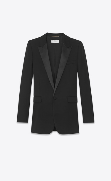 Tube tuxedo jacket in grain de poudre Saint Laurent
